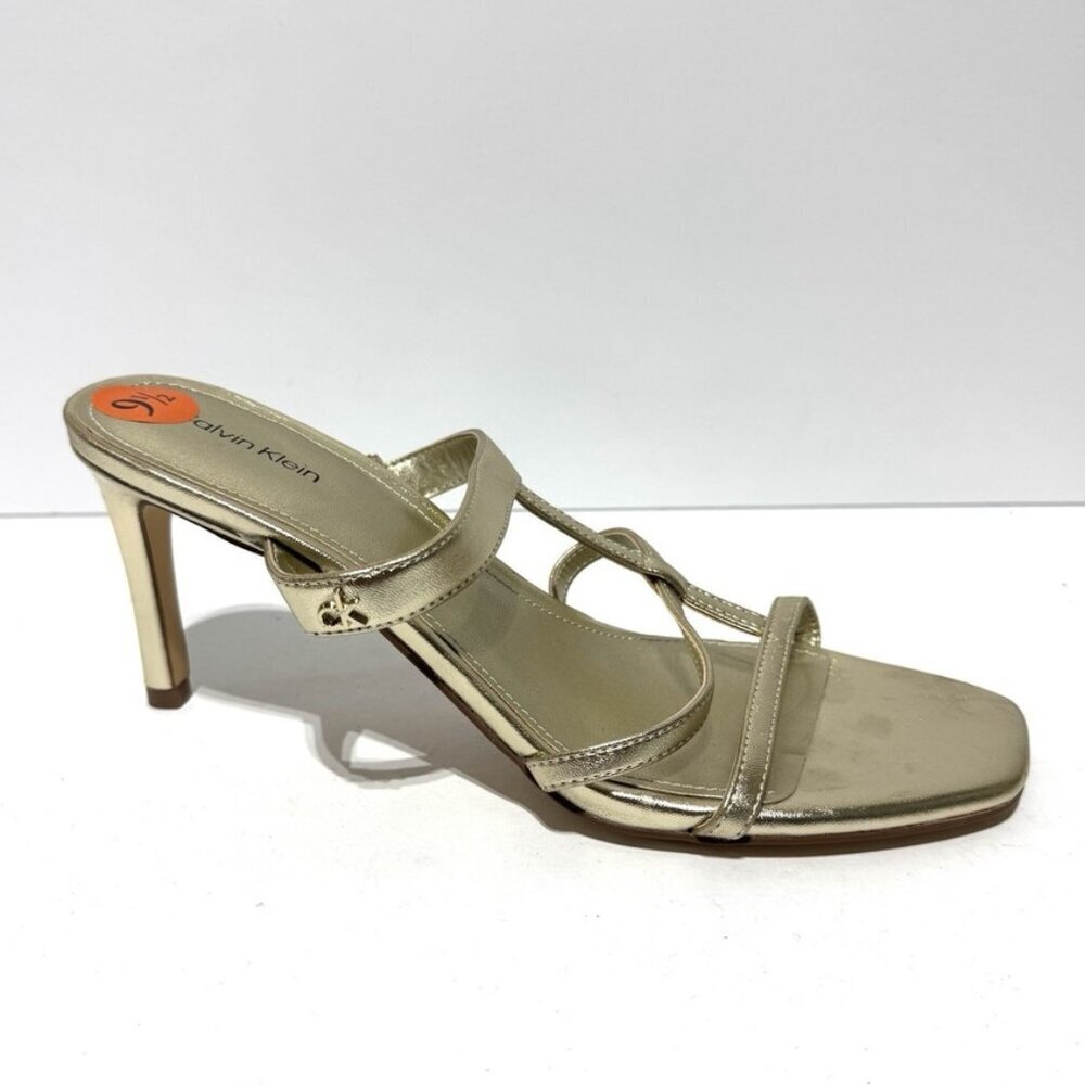 Calvin Klein Women's Jayla Strappy Gold Size 9.5 M